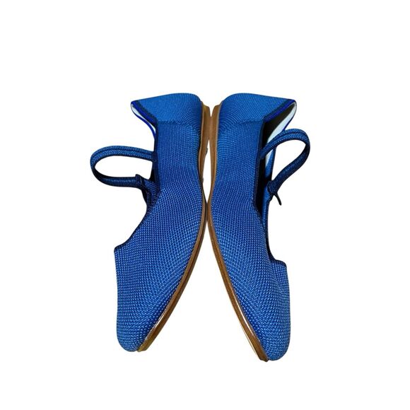 Rothy’s Blue Square Toe Mary Jane Ballet Flats Womens 8 Clean Girl - Picture 7 of 11